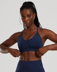 Define 2.0 Seamless Halter Neck Bra | Sapphire Blue