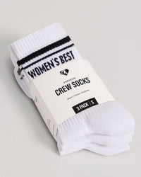 Crew Stripe Socks (3PK) | White