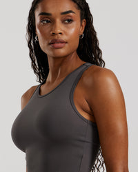 Essential Crop Tank Top | Graphite