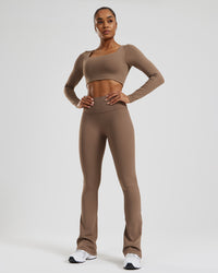 Essential Long Sleeve Built-In Bra Top | Caribou