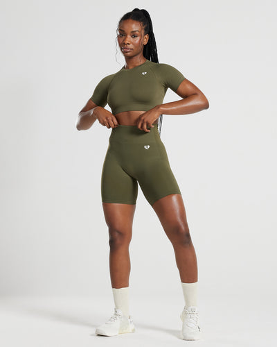 Power Seamless Cycling Shorts Khaki Women s Best