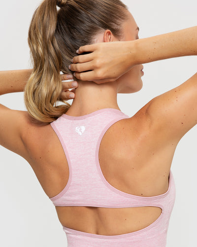 Women's Flex Light Support V-Neck Crop Sports Bra - All In Motion™ Pink S
