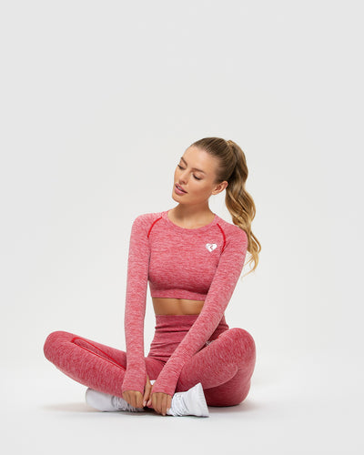 Move Seamless Long Sleeve Top | Red Marl