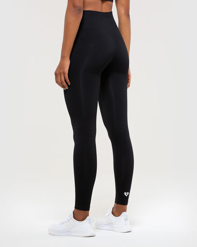Womens HIIT Black Essential Branded Gym Legging Compression Sports