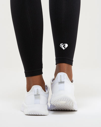 All In Motion Women's Seamless Rib Leggings - Med Black