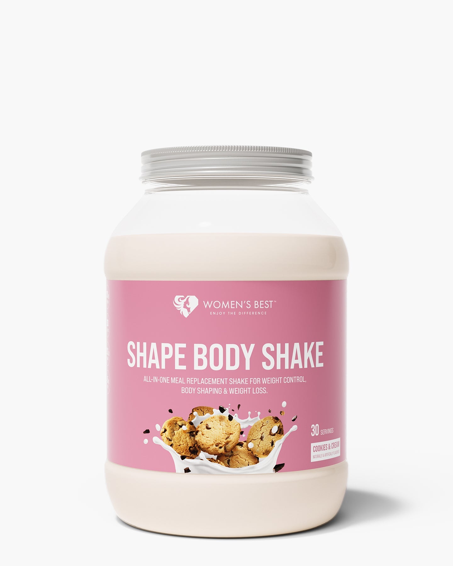 Diet meal replacement for weight loss, smile asian young woman, girl in  sportswear, hand in holding scoop making protein shake, drink supplement  for muscle after workout at home. Healthy body care. 25133363