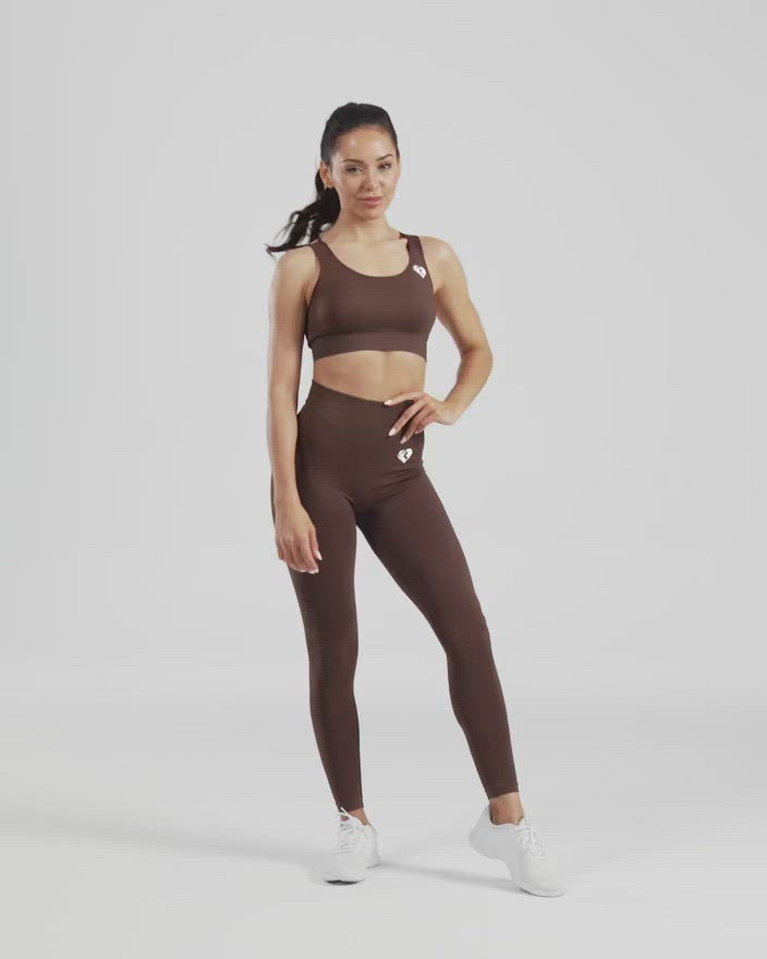 Love & Other Things gym seamless leggings in brown