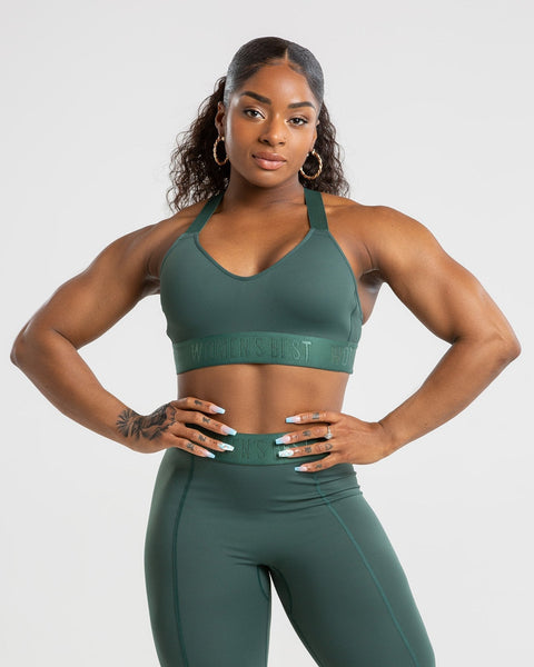 Buy Strongr Athleisure Women Colourblock Sports Bra, Green Color Women