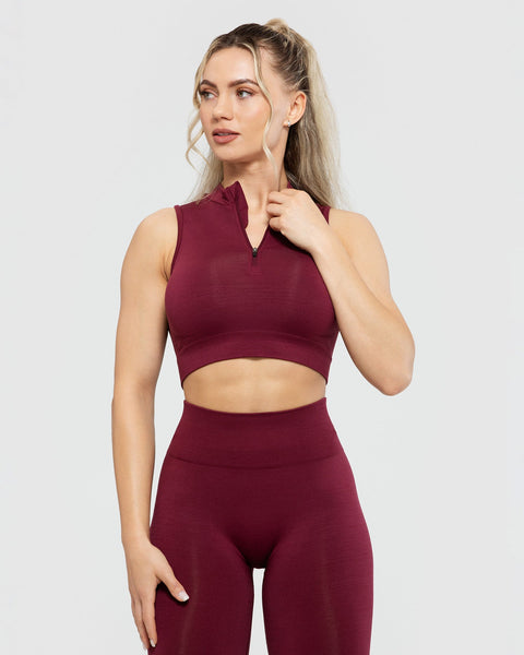 Gymshark Training Crop Tank - Burgundy