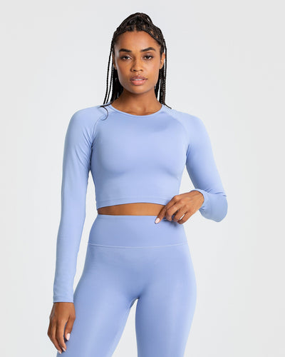 ACANI Blue Crop Tops for Women Ribbed Women's Long Sleeve Slim Fit Blue  Crop Tops Basic Stretchy Lightweight Button-Down Button-Down(Blue X-Small)  : : Clothing, Shoes & Accessories