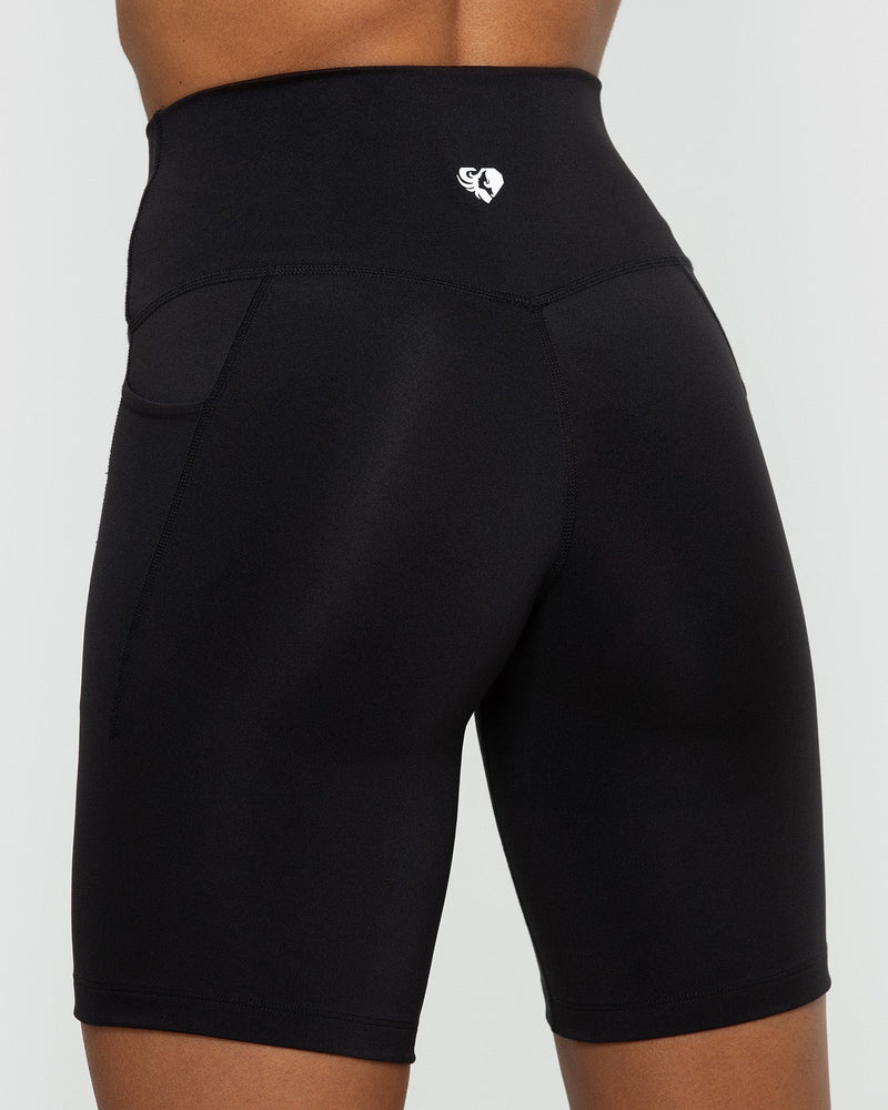 Women's Biker Shorts W/ Pockets - 7 Black