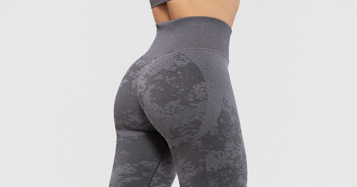 Nike logo grey tone tonal camo camouflage high waisted stretchy gym  leggings S