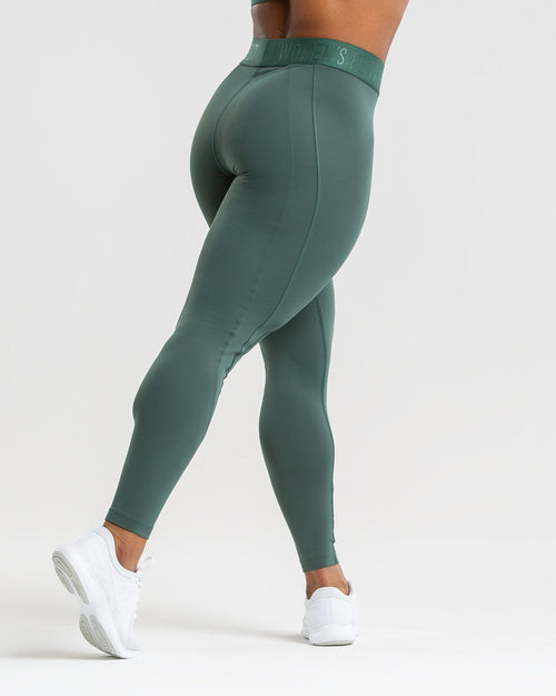 CAICJ98 Gym Leggings For Women Women's Extra Long Leggings Tall Leggings  Over The Heel High Waisted with Back Pockets Green,XL 