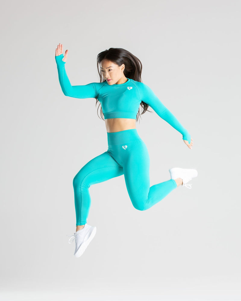 Tempest Women's seamless '3D fit' multi-sport performance long sleeve top  Turquoise 