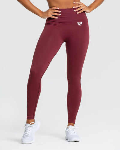 Joy Lab Womens High-Waisted Seamless 7/8 Leggings Size Large in Burgundy