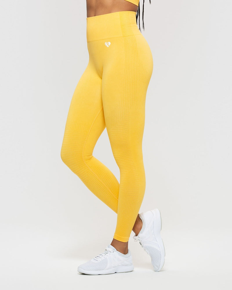 GYMSHARK Pro Perform S Women Sport Leggings Orange Logo Stretch Activewear_