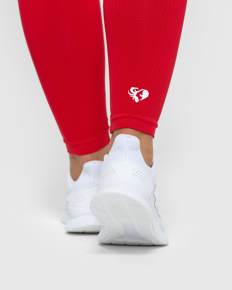 Nike Womens Seamless Power Leggings - Red