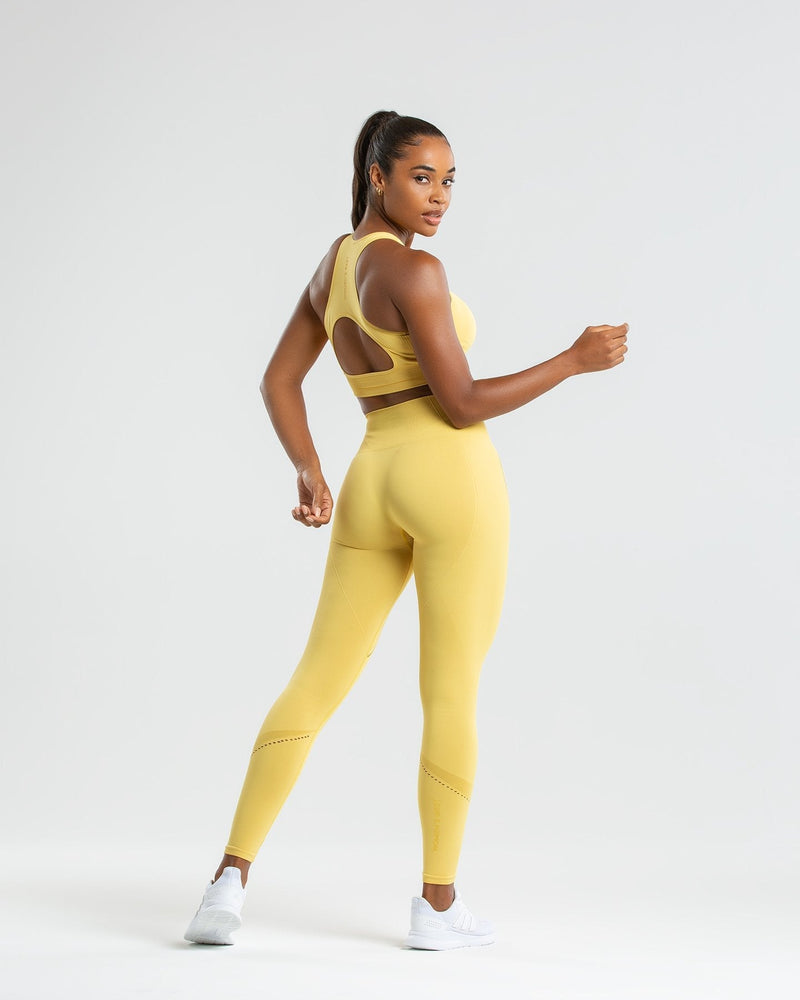 GYMSHARK womens xs yellow seamless leggings